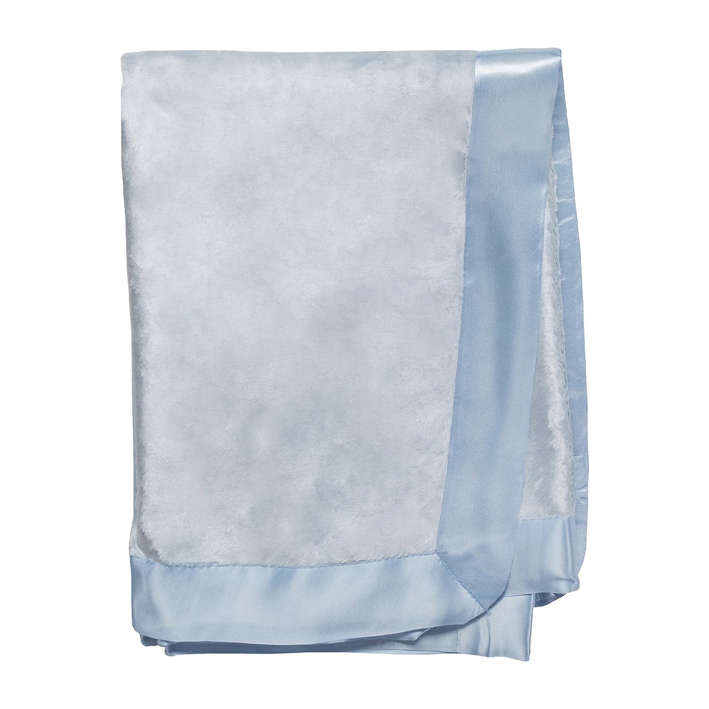 Satin Trim Tahoe Microfleece Baby Blanket
