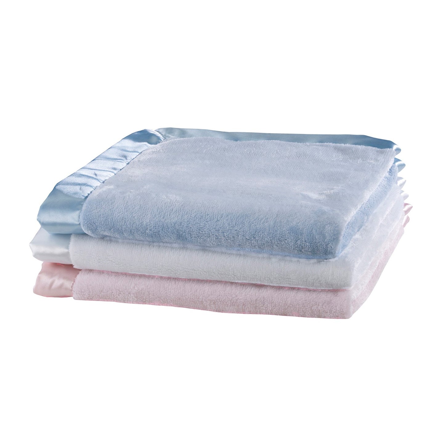 Satin Trim Tahoe Microfleece Baby Blanket