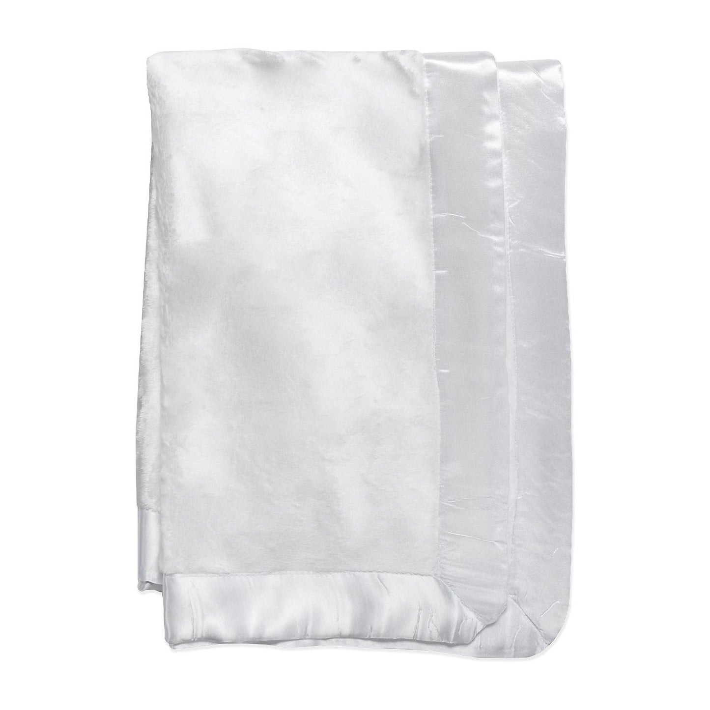 Satin Trim Tahoe Microfleece Baby Blanket